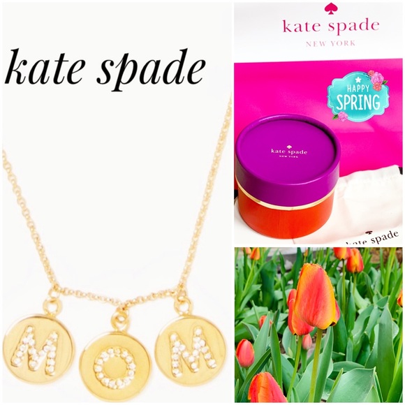kate spade mom knows best pave mom charm necklace - Picture 2 of 5